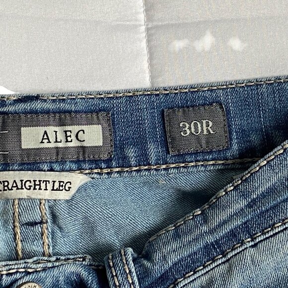 BKE Alec Jeans Mens 30 x 31 Regular Straight Leg Denim Light Wash Stretch - Picture 8 of 9